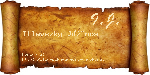 Illavszky János névjegykártya